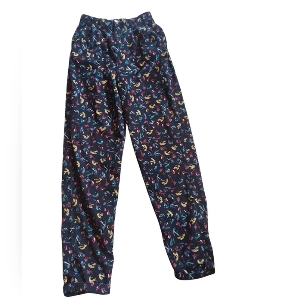 Vintage Beeches Fishing Lure Themed Corduroy Cotton Pants USA